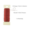 26Gauge 1Roll Total 38Yards( ) Metal Floral Wire Flexible, 115Feet – Red