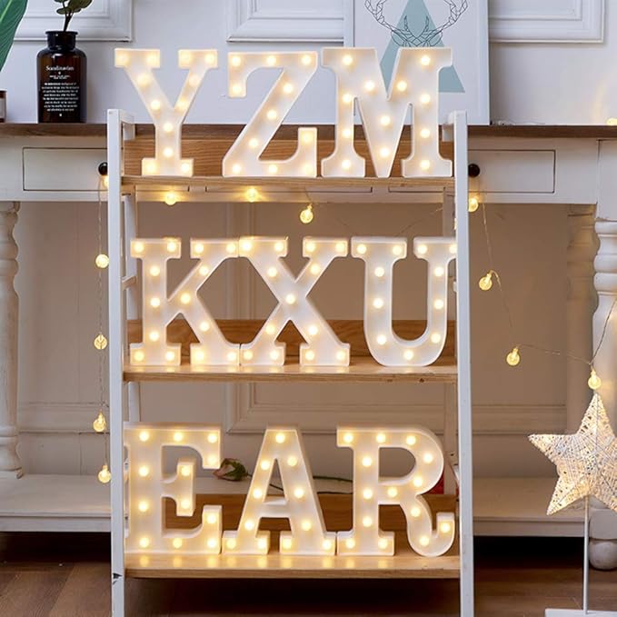MUMUXI Marquee Light Up Letters | Large Light Up Numbers | Battery Powered and Bright with Every Letter of The Alphabet | for Wedding, Birthday, Party, Celebration, Christmas or Home Decoration (Y)