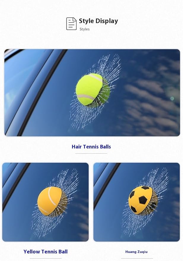 Car 3D elf Ball car Sticker, car Window Funny Creative Decorative Sticker(18cmx18cmx3cm) (White Football)
