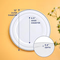 Plastic Plates, 100 Pieces – Silver