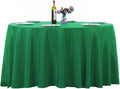 Ascoza 2pack 108 Inch Emerald Round Tablecloth in Washable Polyester Fabric for Wedding/Banquet/Restaurant/Parties