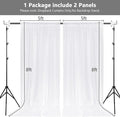 Backdrop Curtains for Parties – White, 10ft X 8ft Wedding Photo