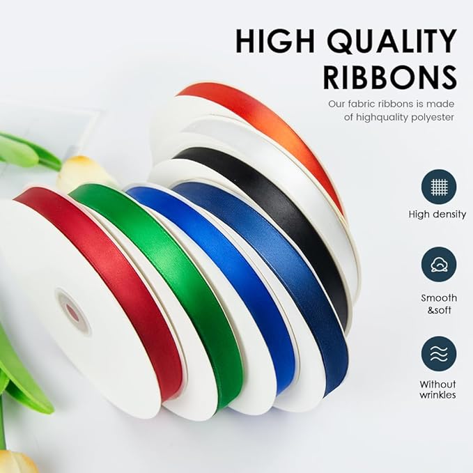 3" Wide x 25 Yards Single Face Polyester Satin Ribbon, Satin Ribbon for Crafts, Gift, Hair Bows, Wedding Party Decoration, Bow Making & Other Projects (Royal Blue)