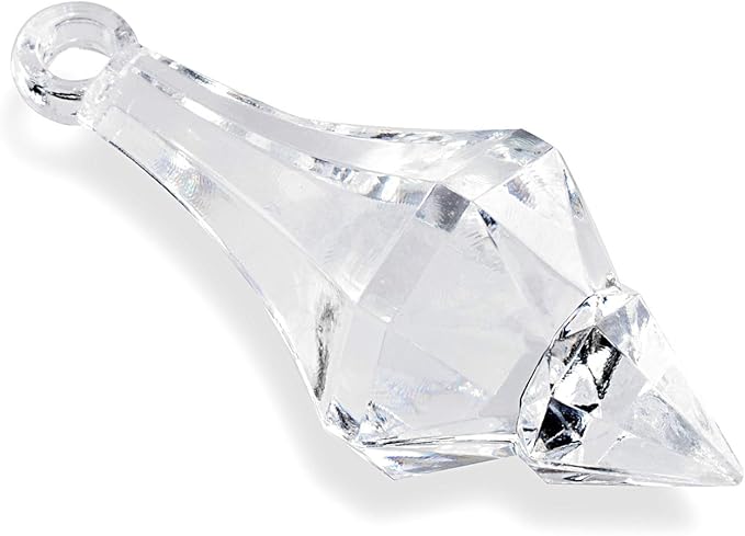 Super Z Outlet Acrylic Clear Ice Rock Diamond Chandelier Drops Crystals Treasure Gems for Table Scatters, Event, Wedding, Arts & Crafts, Birthday, Hanging Decoration Favor (112 Pieces)
