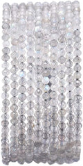 Faceted Natural Spectrolite Stone Round Loose Semi Gemstone Beads for Jewelry Making 2-2.5mm 38cm