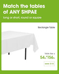 10 Pack Plastic Table Cloth Disposable