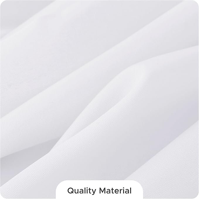 Fitable 8 Pack Round Tablecloths: Stain Resistant Wrinkle Free Circle Table Clothes, Washable Reusable Polyester Table Covers for Wedding Party Birthday Banquet Reception(White, 120 Inch)