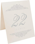 Paisley Table Number Cards, 1-175, Pearlescent Champagne Heavyweight