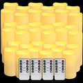 36-Pack Flickering Flameless Candles with Remote Control, LED Fake