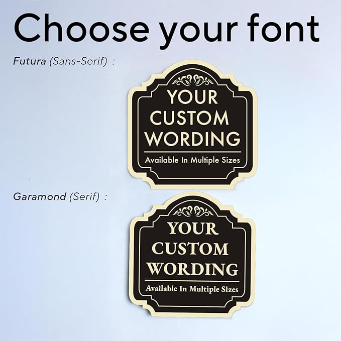 Custom Decorative Outdoor Metal Sign - Personalized Aluminum - Design 2 Black Charcoal 24x24 In - Waterproof Made In USA