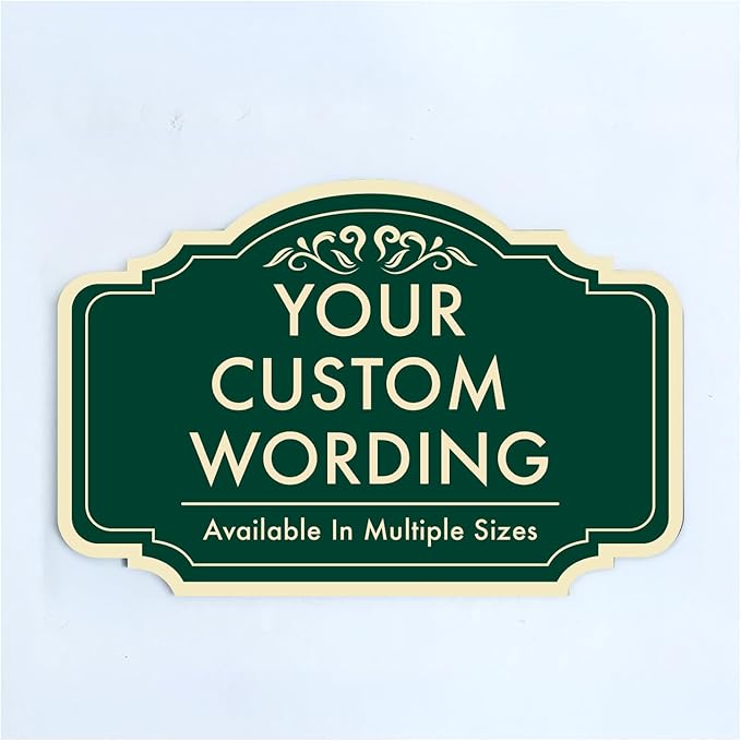 Personalized Green Outdoor Metal Sign, 30x24 In, Waterproof, USA Made