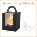 Cupcake Carriers 120 Black Individual Boxes with Inserts