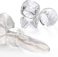 MDLUU 4 Pcs Crystal Napkin Rings, 2.3" Diameter Serviette Buckles, Clear Napkin Holder Rings for Christmas, Thanksgiving, Wedding (Diamond Shaped)