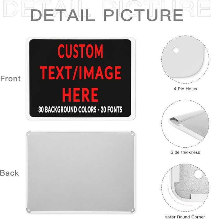 Custom Sign Personalized Custom Metal Sign, Customize For Office, Business, Workplace, Office, Home, Delivery Signs 12x17