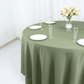 Efavormart Round Tablecloth, 120 Inch Stain & Wrinkle Resistant Washable Table Cloth, Decorative Polyester Fabric Table Cover for Banquet, Wedding, Dining - Eucalyptus Sage Green