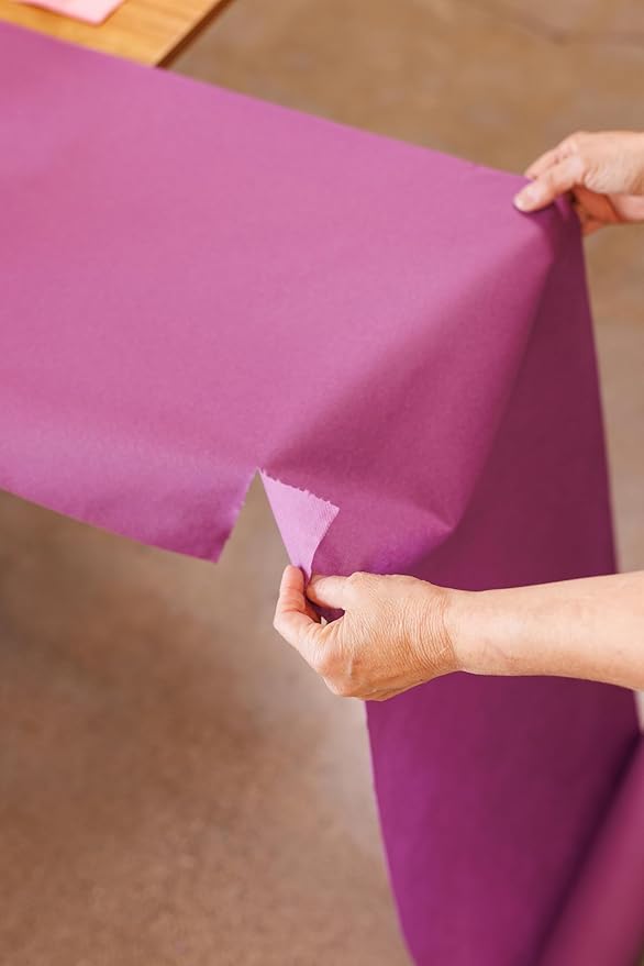 American Homestead Paper Table Runner Roll - 78 ft. Disposable Linen-Like Table Cover Roll - 20 Perforated Table Runners (16" x 48") for Parties, Weddings, and Events - Dark Brown
