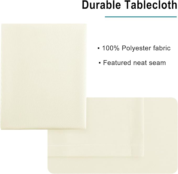 Hiasan Champagne Tablecloth for Rectangle Tables - Waterproof and Spillproof Washable Fabric Table Cloth for Dining Room Kitchen Party, 60 x 102 Inch