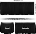 Plastic Table Skirts 14 X 29 Feet for Rectangle Tables, 2 Pieces – Black