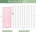 Tulle Backdrop Curtain with Lights String Sheer Tulle, 10FT X 8FT – Pink