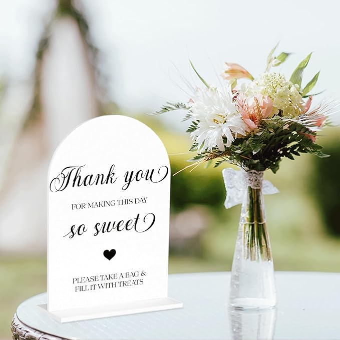 Candy Bar Sign, Dessert Table Sign, Wedding Engagement Bridal Shower Decor fo Ceremony Reception Party, Weddings Table White Acrylic Sign