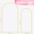 Arbor Wedding Arch Backdrop Set, Gold Metal, 2 Sizes: 7.2 Ft and 6 Ft