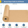 Wrapping Paper – Brown, 15"x900" Craft Bulletin Board Kraft Banner