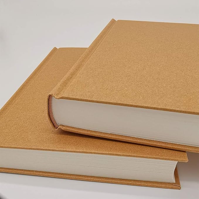 5.5x8.25 Sketch Book, 120 Sheets (100gsm), Hardcover Bound Sketch Notebook, Acid Free Blank Drawing Paper, Ideal for Kids & Adults, Kraft Cover