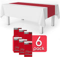 Premium Disposable Plastic Table Runner 14 X 108 Inch, 6 Pack – Red