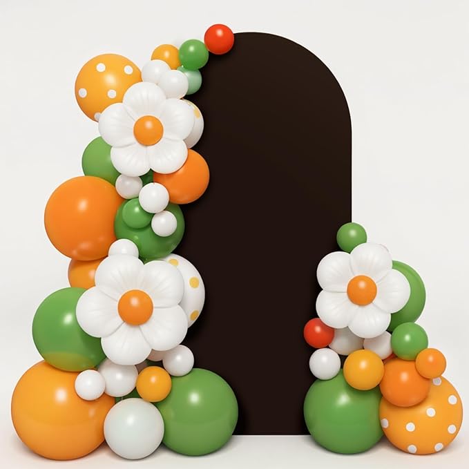 LEBENGURU Upgraded 5FT Wedding Arch Cover, Brown Spandex Fitted Arch Backdrop Cover, Round Top Chiara Stand Covers for Birthday Party Baby Shower Banquet Balloon Décor