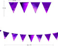 Party Decorations Triangle Pennant Banner Flag Dark Purple – Purple