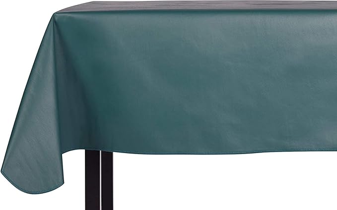 Tablecloth in Teal Vinyl, 50 x 92 Inch Rectangle