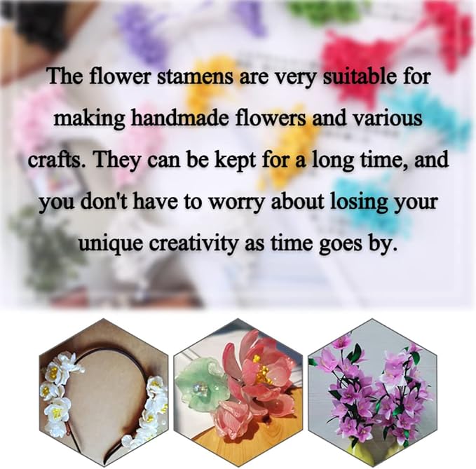 HAHIYO 700Pcs 2mm Light Yellow & Red Pearl Double Head Flower Stamen Pistil for Making, Scrapbook Decoration - Bicolor Handmade Artificial Pearlized Floral Pollen