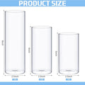 Glass Cylinder Vases 2.5''/2.95''/3.9'' Diameter Flowers, 18 Pcs – Clear