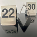 Metal Place Cards Stackable Tent Style Table Numbers，Place Card, 10 Pcs