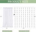 Tulle Backdrop Curtain with Lights String Sheer, 10FT X 10FT – White