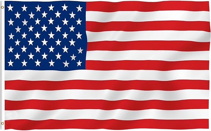 4 Pieces 4x6 Foot American Flag | US Flag Vivid Color and UV Fade Resistant - Canvas Header and Double Stitched | Lightweight Duty Outdoor Polyester US Flags with Brass Grommets (4 x 6 Ft)