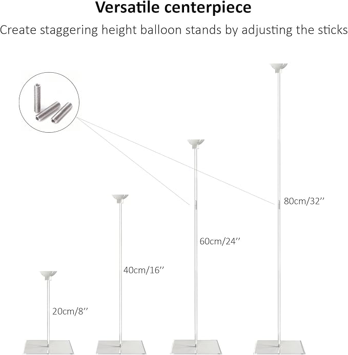 Reusable Acrylic Balloon Stand Kit – Heavy Duty Tabletop Display - Image 3