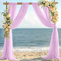 Lilac Elegant Arch Draping Fabric Outdoor 1 Panel Sheer, 29" × 20Ft