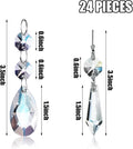 Chandelier Crystal Replacement 38 Mm Teardrop & Icicle Crystal, 24 Pcs