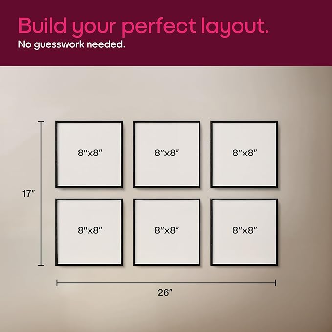 Mixtiles Official - Custom Photo Tiles - Personalized Printed Photos - Magnetic Wall Frames - Adhesive Sticker, No Nails - Various Sizes and Frames - 8x8-tiles-Tile - Canvas Frame