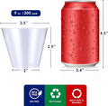 Heavy-Duty Clear Plastic Party Cups, 9 oz, Pack of 200 Disposable Tumblers