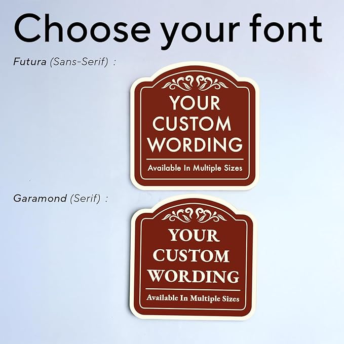 Custom Decorative Outdoor Metal Sign - Personalized Aluminum Driveway Sign, Waterproof, Made In USA - Design 1 Red Brick 24x24 In