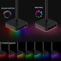 KAFRI RGB Dual Headphone Stand with USB C Charger Desk Gaming Double