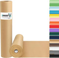 Vanhench Brown Wrapping Paper, Craft Kraft Paper 17.5"x 1200"(100') for Gift Wrapping Bulletin Board Arts & Crafts, Bouquet Flower Table Covering Poster Packing Shipping Christmas Supplies 70GSM 50LB