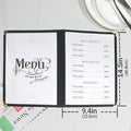 Goodsmart Restaurant Menu Covers, 25 Pack Black 4-View