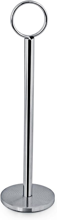 New Star Foodservice 27679 Ring Clip Table Number Card Holders, w/Number Cards, 1 to 24, Set of 24, 8-Inch, Chrome Stand