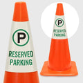 6-Pack 'Reserved Parking' Reflective Cone Message Sleeve Collar