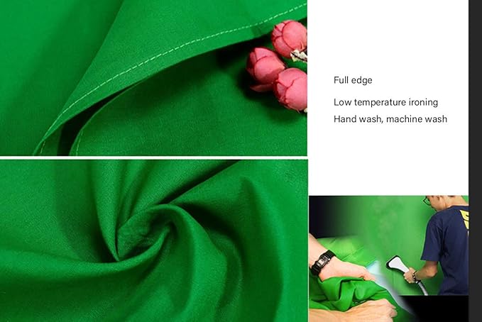 Green Screen Backdrop 10x20ft Photo Backdrop Chromakey Muslin Portrait Green Backdrop for PS Keying/Video Creation/Studio Portrait Shoots