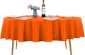 Ascoza 2pack 70 Inch Orange Round Tablecloth in Washable Polyester Fabric for Wedding/Banquet/Restaurant/Parties