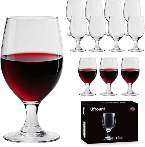 &White Wine Glasses, 13 OZ – Red, Clear Water Goblets Set